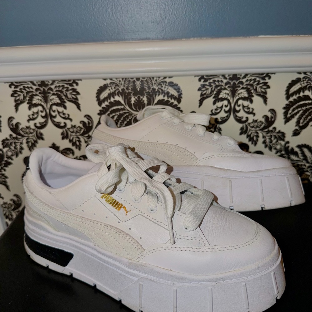 PUMA White Platform Sneakers